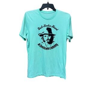 Justice For Johnny Graphic Tee Mint - Size L/XL (See pic)